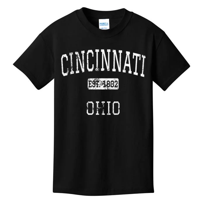 Cincinnati Ohio Oh Vintage Kids T-Shirt