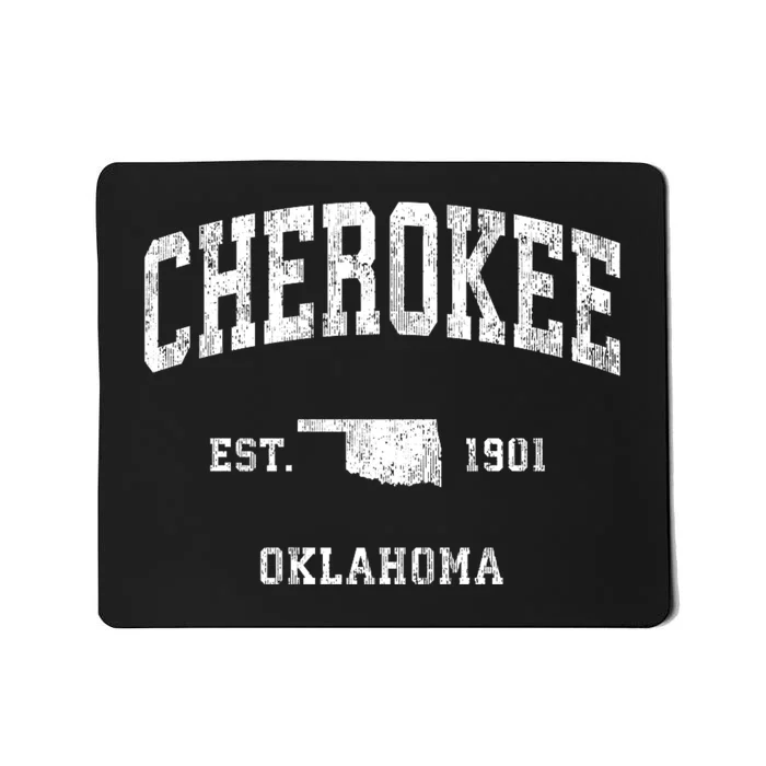 Cherokee Oklahoma Ok Vintage Athletic Sports Mousepad