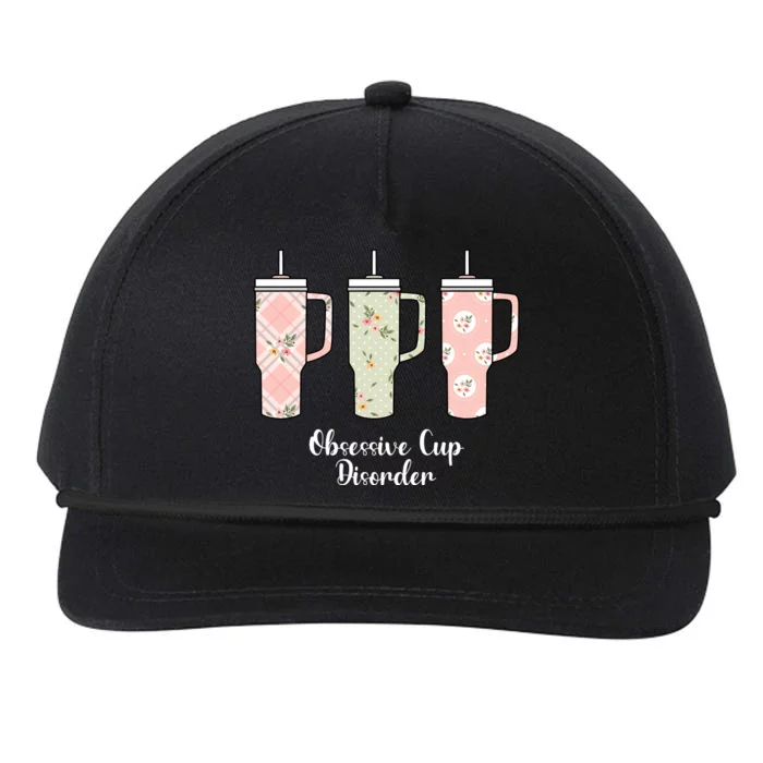 Cool Ocd Obsessive Cup Disorder Funny Stanley Cup Snapback Five-Panel Rope Hat