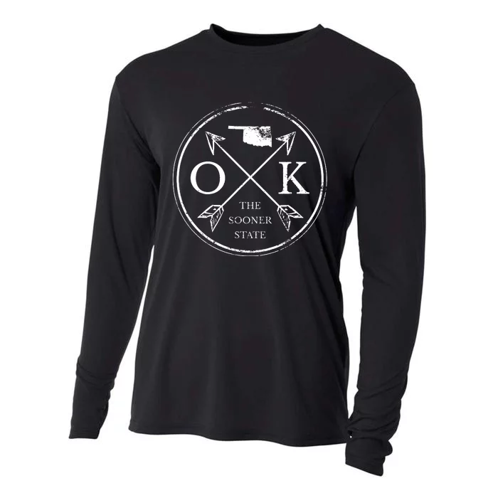 Cute Oklahoma Ok The Sooner State Cooling Performance Long Sleeve Crew