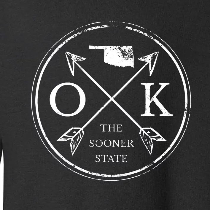 Cute Oklahoma Ok The Sooner State Toddler Sweatshirt