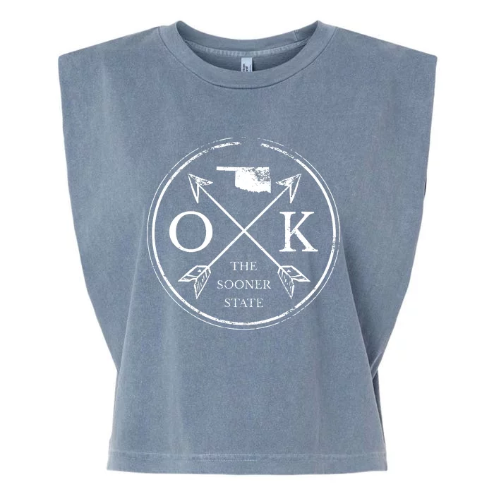 Cute Oklahoma Ok The Sooner State Garment-Dyed Women's Muscle Tee