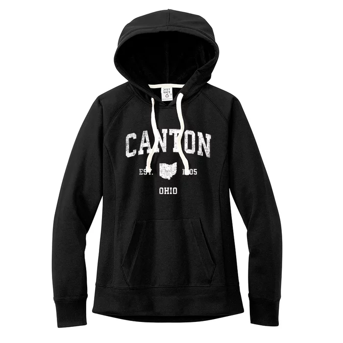 Canton Ohio Oh Vintage Sports Women's Fleece Hoodie