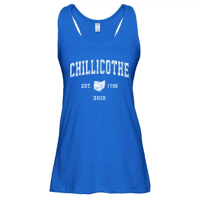 Chillicothe Ohio Oh Vintage Athletic Sports Ladies Essential Flowy Tank