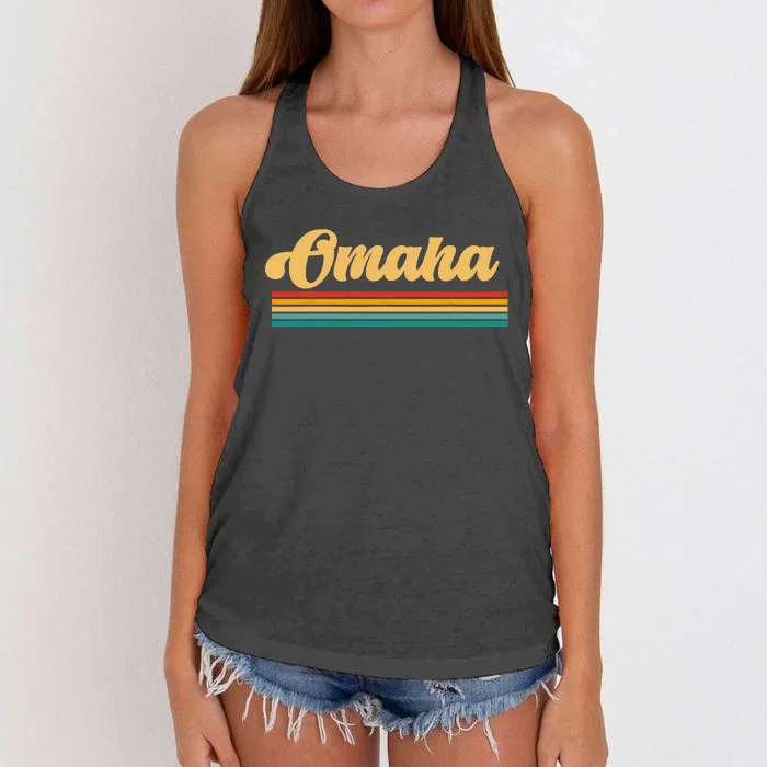 City of Omaha Nebraska Women's Knotted Racerback Tank