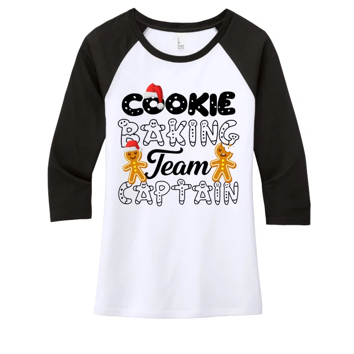 Cookie Baking Team Captain Women's Tri-Blend 3/4-Sleeve Raglan Shirt