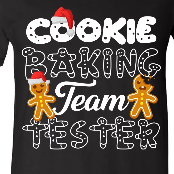 Cookie Baking Team Tester Gingerbread Christmas V-Neck T-Shirt