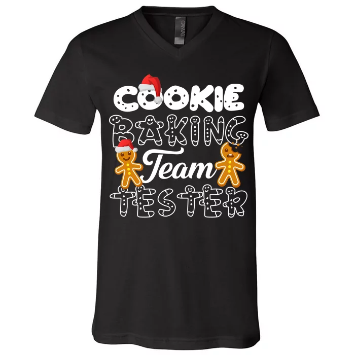 Cookie Baking Team Tester Gingerbread Christmas V-Neck T-Shirt