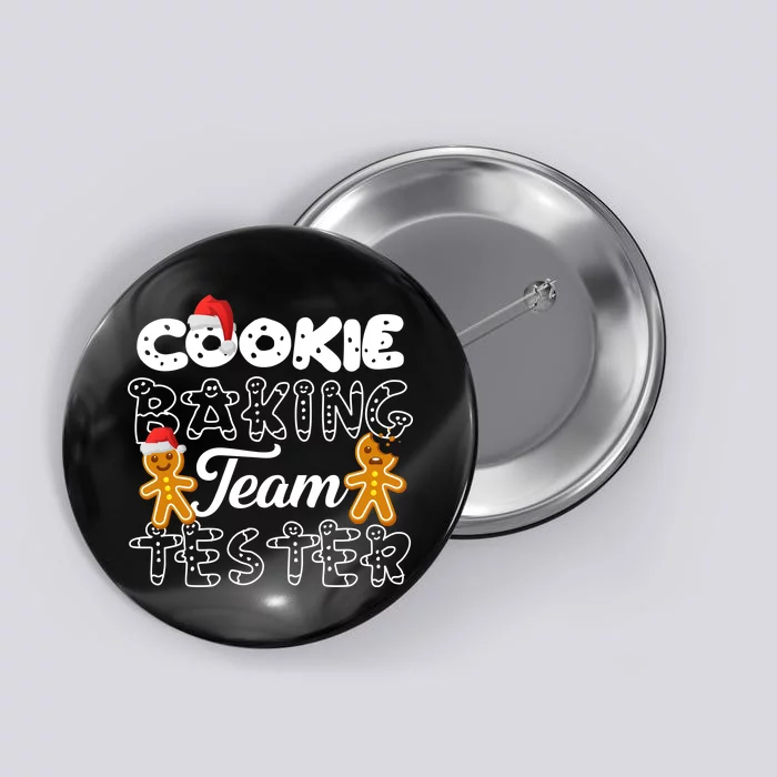 Cookie Baking Team Tester Gingerbread Christmas Button