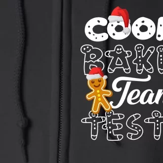 Cookie Baking Team Tester Gingerbread Christmas Full Zip Hoodie