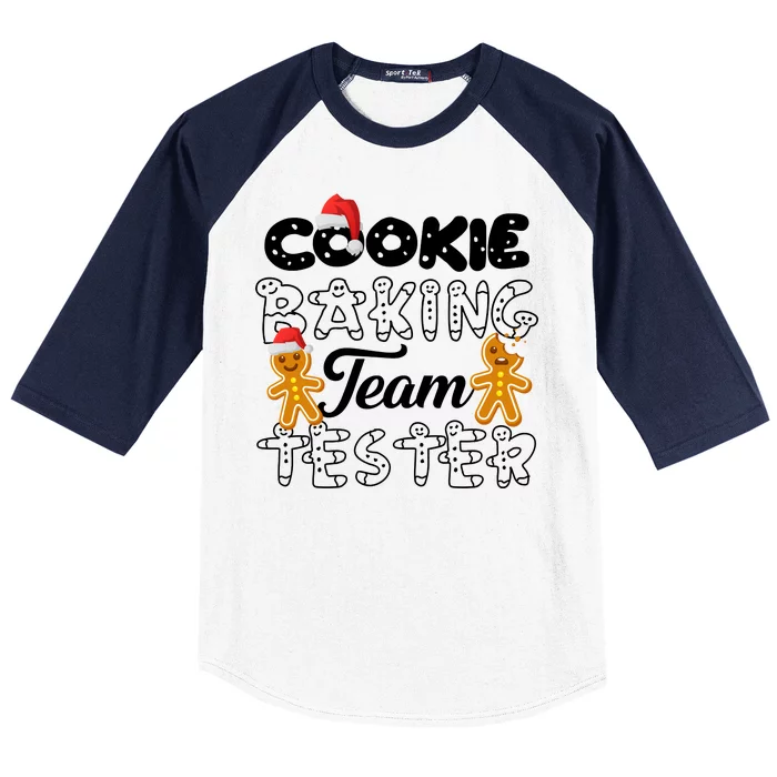 Cookie Baking Team Tester Gingerbread Christmas Baseball Sleeve Shirt