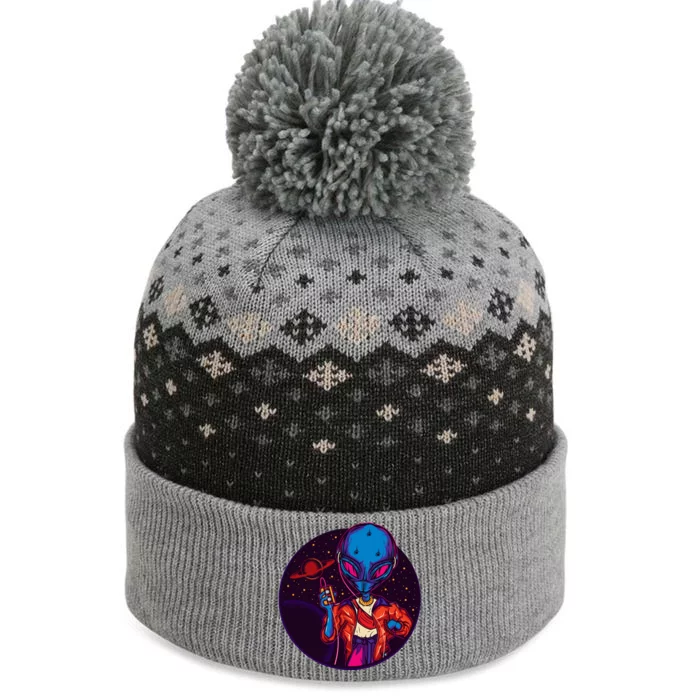 Cool Alien Headset The Baniff Cuffed Pom Beanie