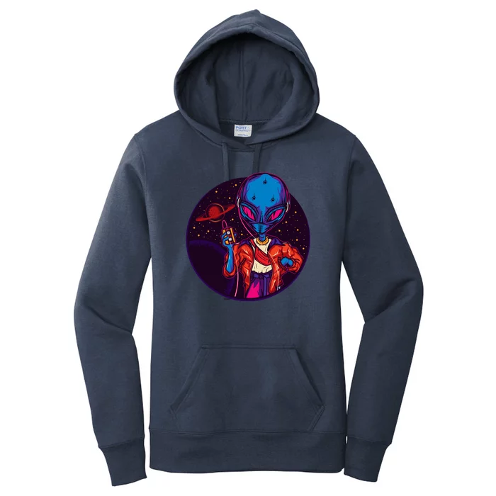 Cool Alien Headset Women's Pullover Hoodie