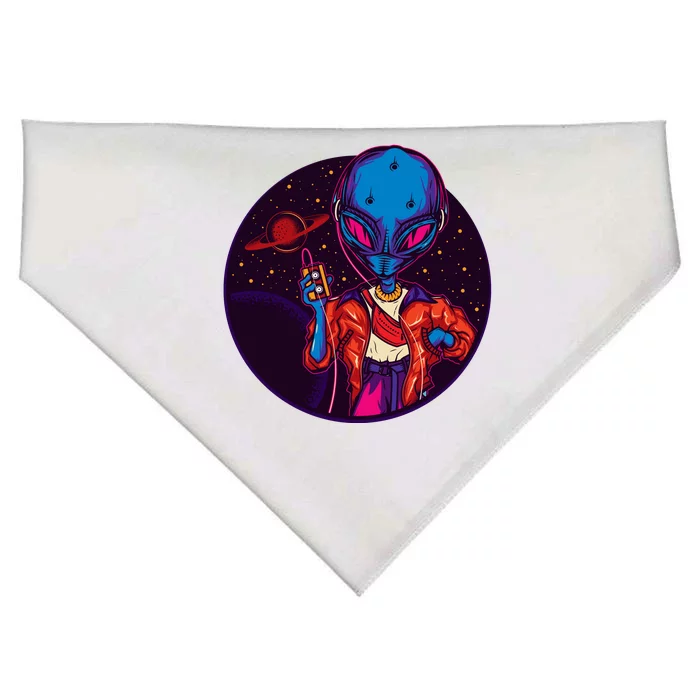 Cool Alien Headset USA-Made Doggie Bandana