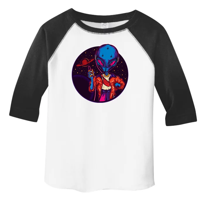 Cool Alien Headset Toddler Fine Jersey T-Shirt