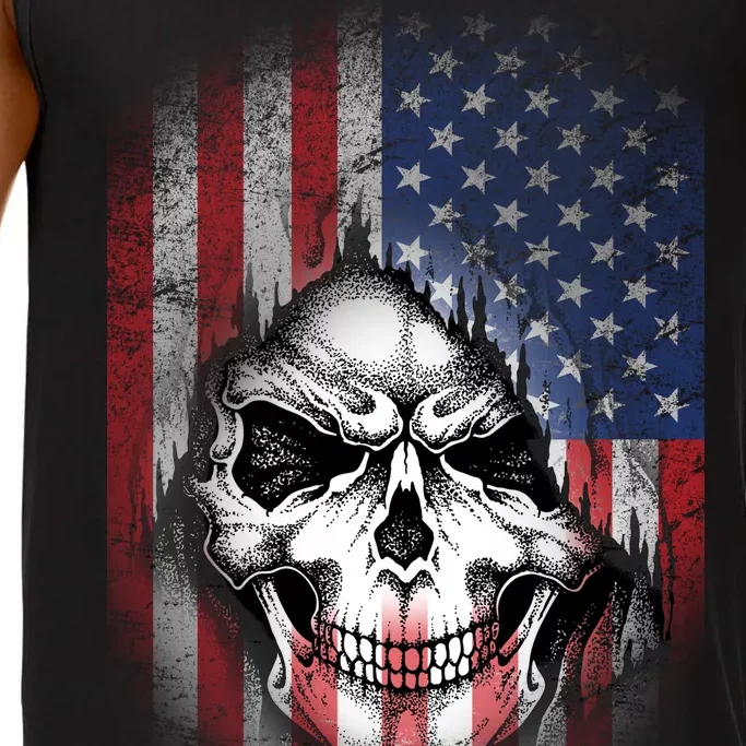 Cool American Flag Skull Graphic Comfort Colors® Tank Top