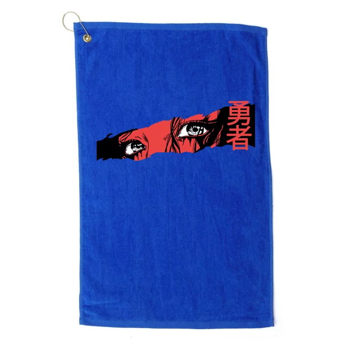 Cool Anime Style Eyes Platinum Collection Golf Towel