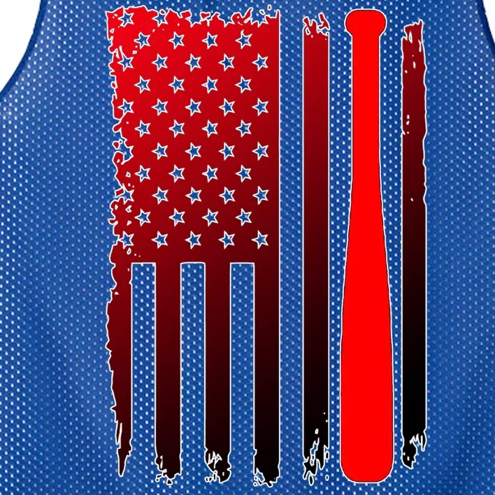 Cool Baseball Bat American Flag USA Mesh Reversible Basketball Jersey Tank