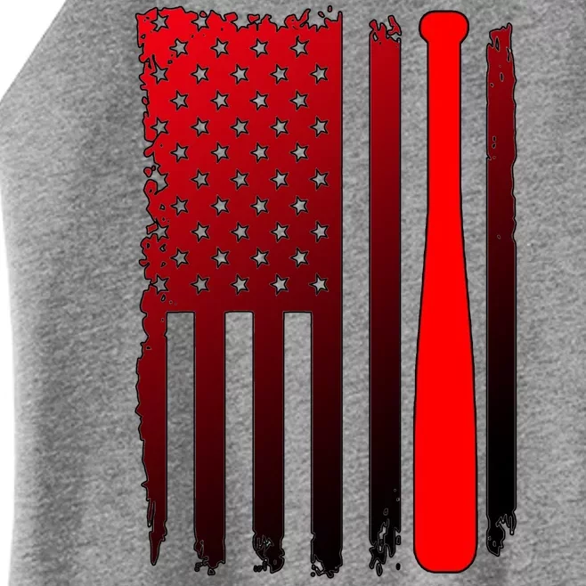 Cool Baseball Bat American Flag USA Women’s Perfect Tri Rocker Tank