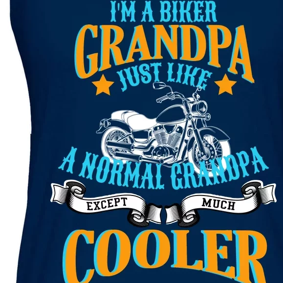 Cool Biker Grandpa Ladies Essential Flowy Tank