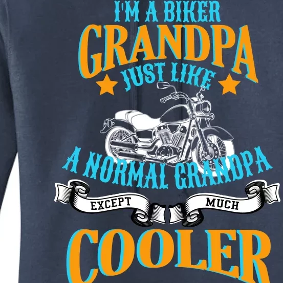 Cool Biker Grandpa Women's Pullover Hoodie