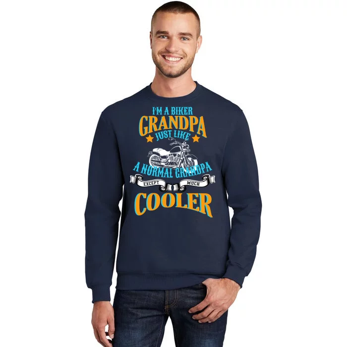 Cool Biker Grandpa Tall Sweatshirt