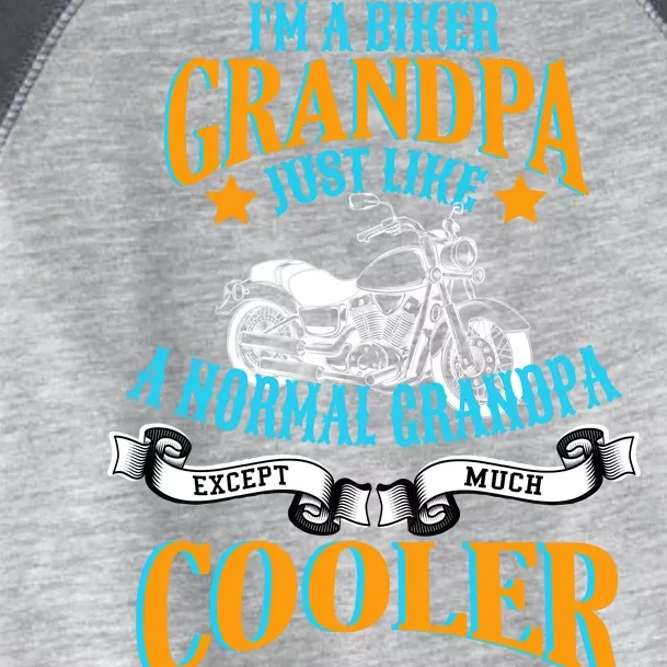 Cool Biker Grandpa Toddler Fine Jersey T-Shirt