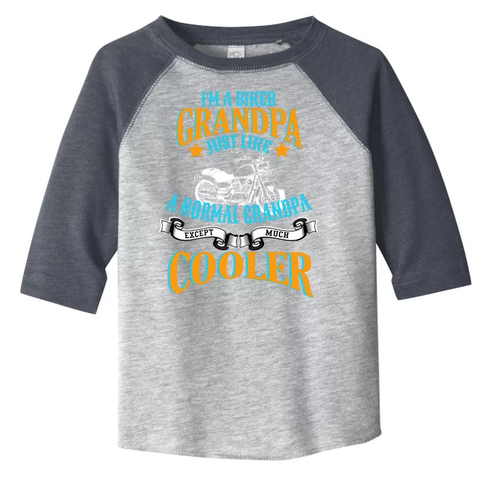 Cool Biker Grandpa Toddler Fine Jersey T-Shirt