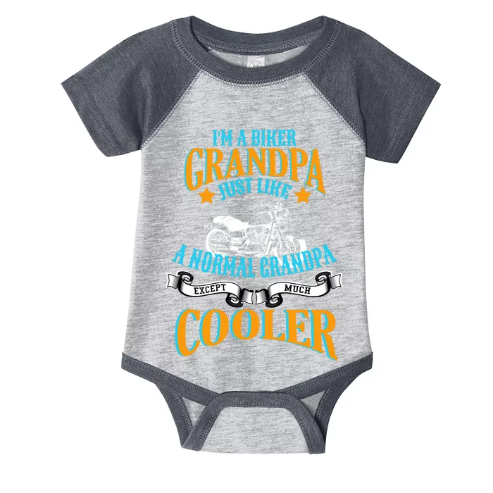 Cool Biker Grandpa Infant Baby Jersey Bodysuit