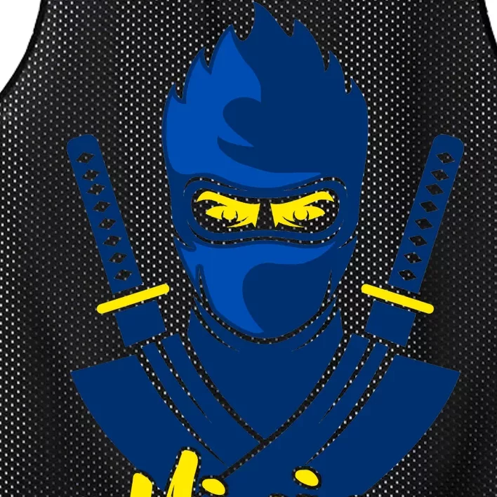 Cool Blue Ninja Mesh Reversible Basketball Jersey Tank