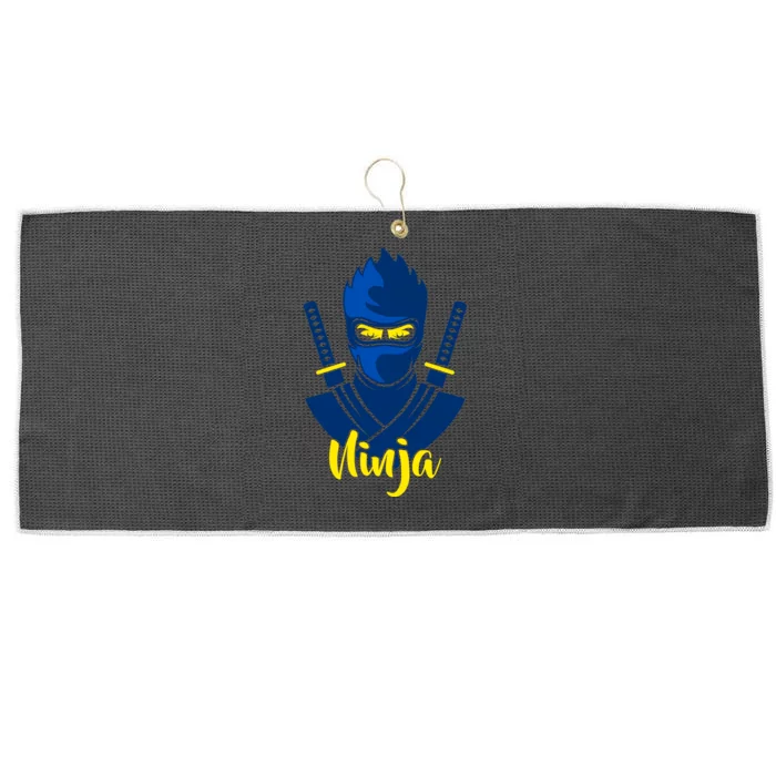 Cool Blue Ninja Large Microfiber Waffle Golf Towel