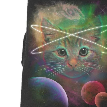 Cool Cat Nebula Space Universe Doggie 3-End Fleece Hoodie