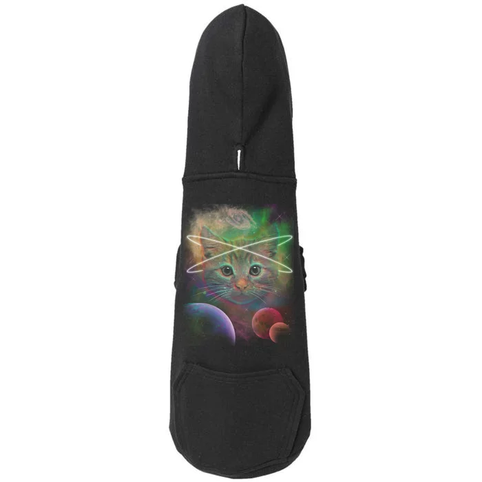 Cool Cat Nebula Space Universe Doggie 3-End Fleece Hoodie