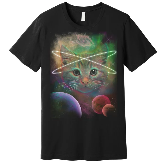 Cool Cat Nebula Space Universe Premium T-Shirt