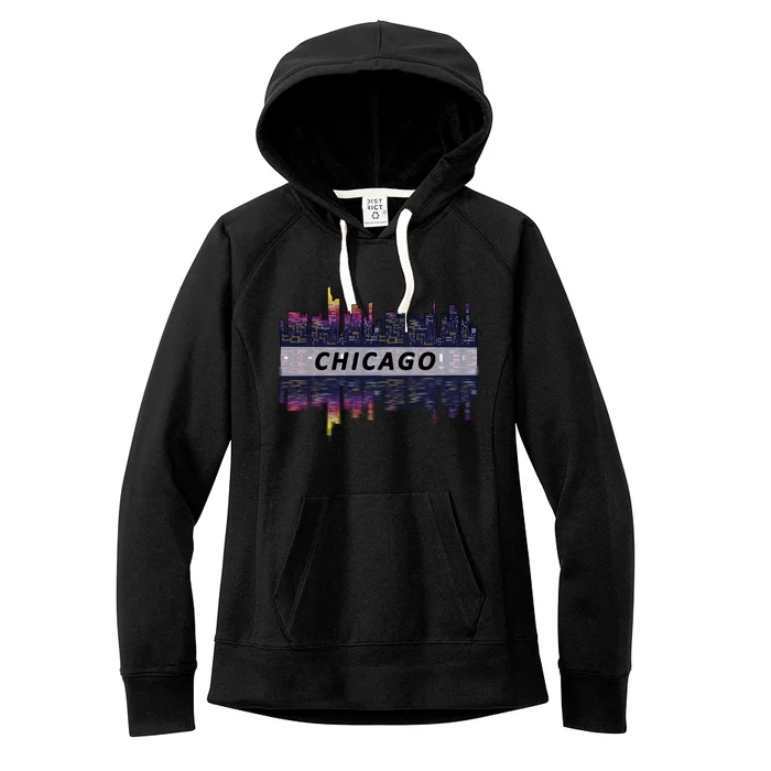 Cool Chicago Skyline Women's Fleece Hoodie