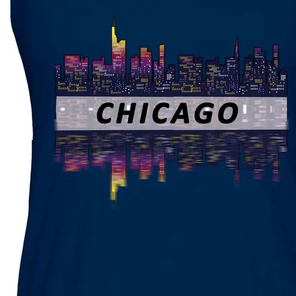 Cool Chicago Skyline Ladies Essential Flowy Tank