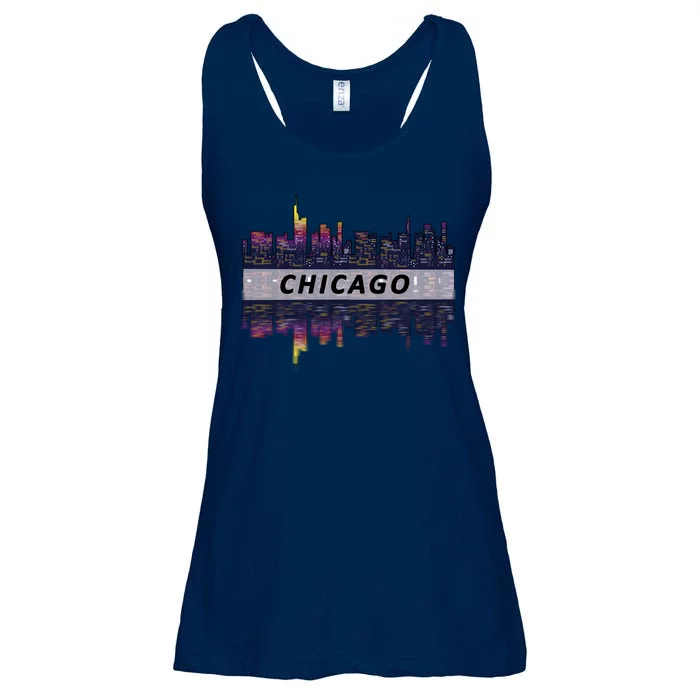 Cool Chicago Skyline Ladies Essential Flowy Tank