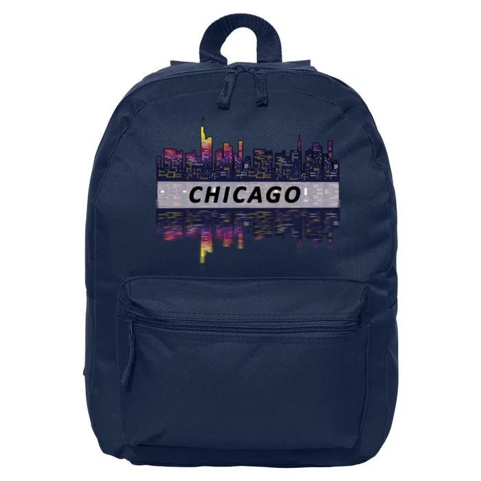 Cool Chicago Skyline 16 in Basic Backpack