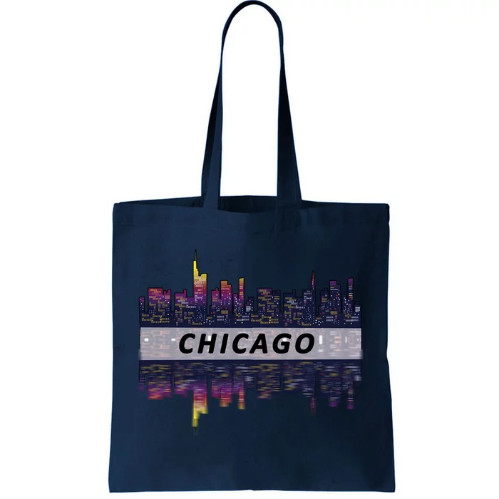 Cool Chicago Skyline Tote Bag