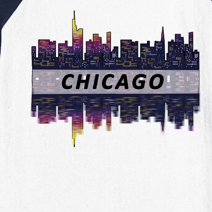 Cool Chicago Skyline Baseball Sleeve Shirt