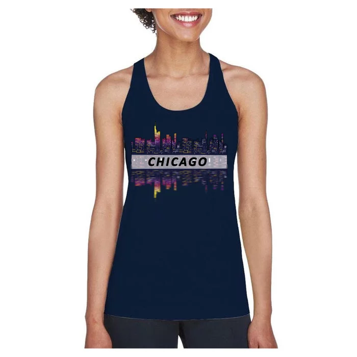 Cool Chicago Skyline Women's Racerback Tank