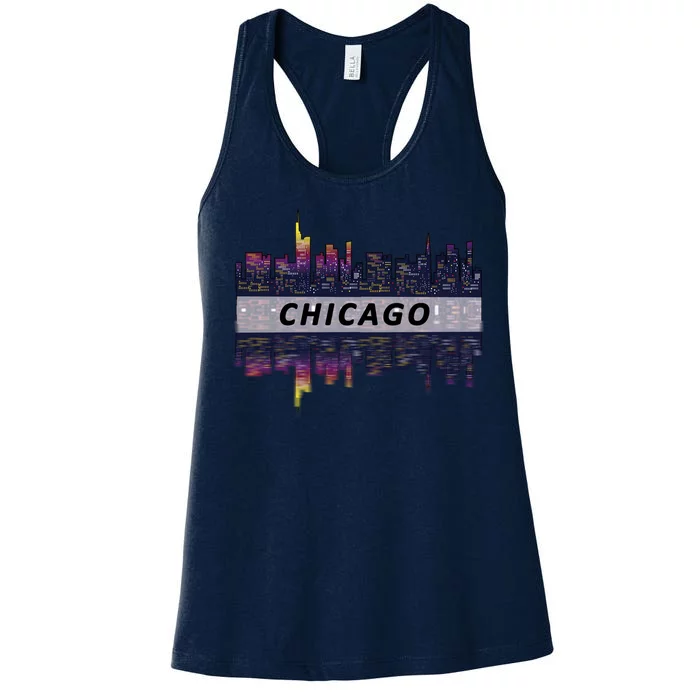 Cool Chicago Skyline Women's Racerback Tank