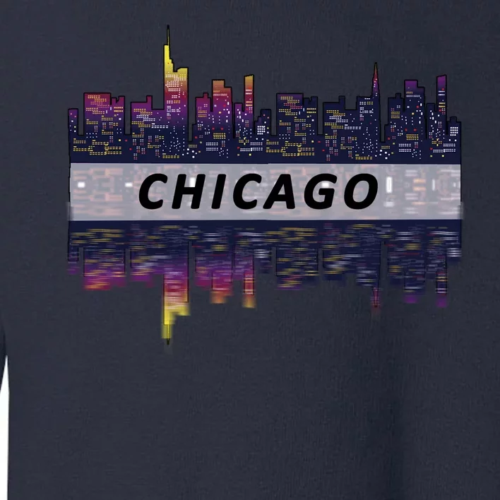 Cool Chicago Skyline Toddler Sweatshirt