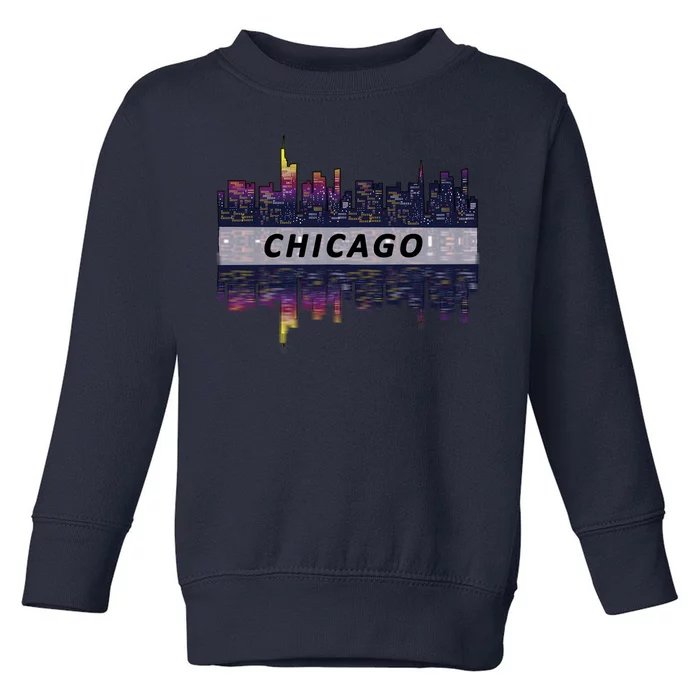 Cool Chicago Skyline Toddler Sweatshirt