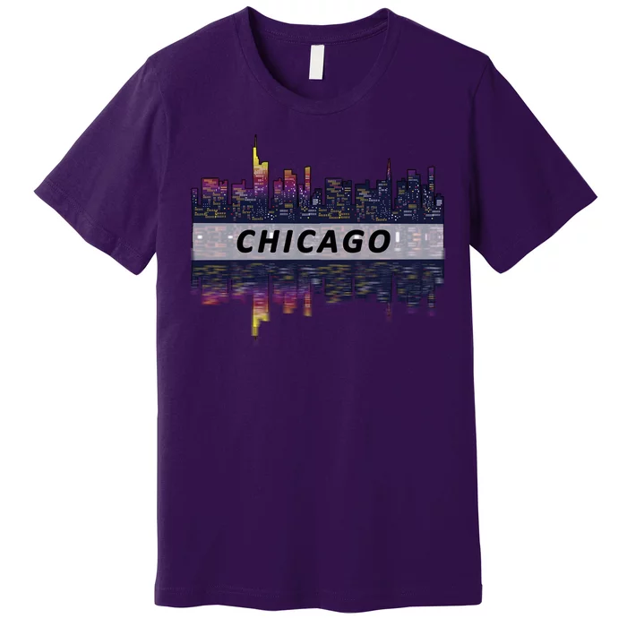 Cool Chicago Skyline Premium T-Shirt