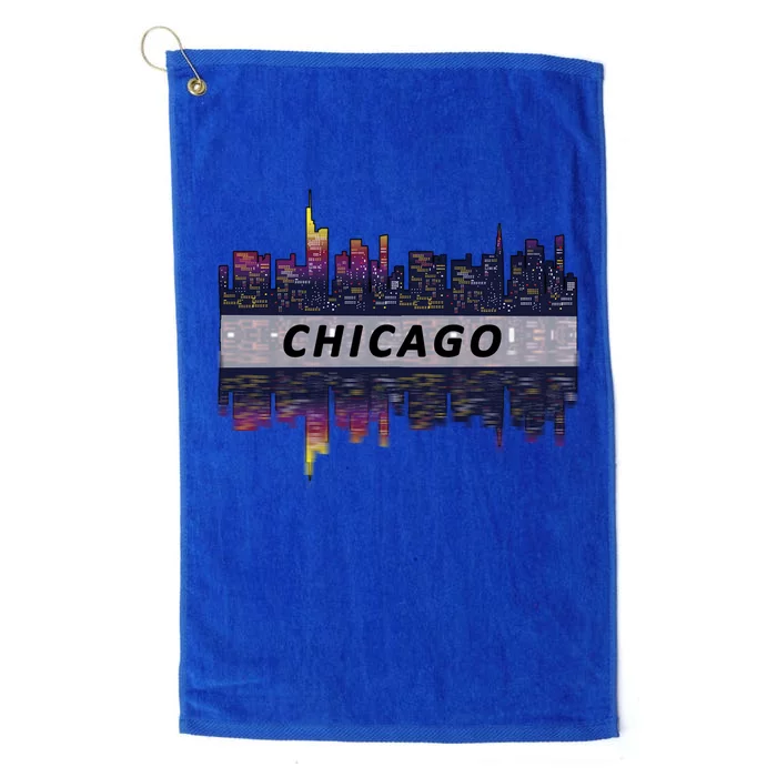 Cool Chicago Skyline Platinum Collection Golf Towel