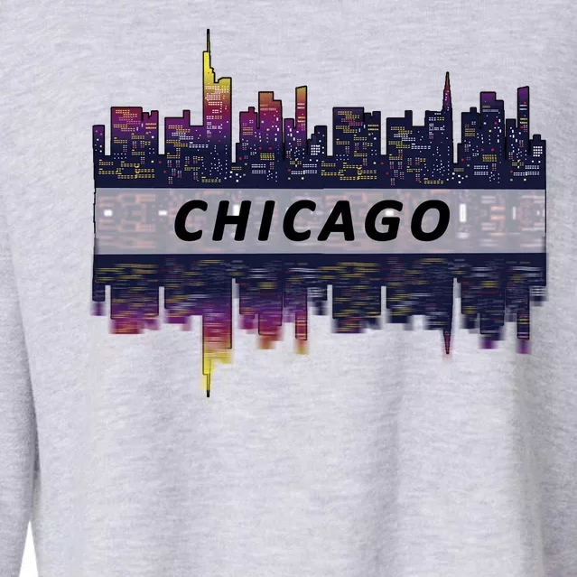 Cool Chicago Skyline Cropped Pullover Crew