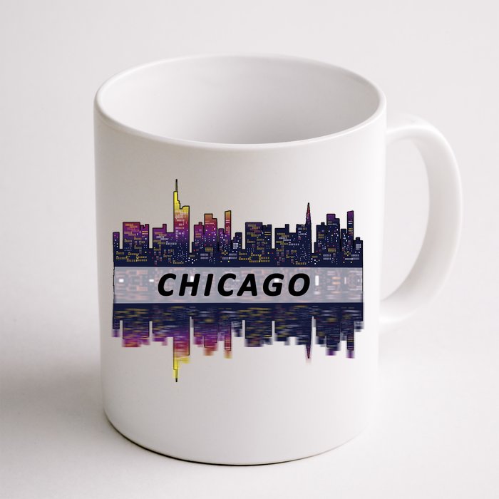 Cool Chicago Skyline Front & Back Coffee Mug