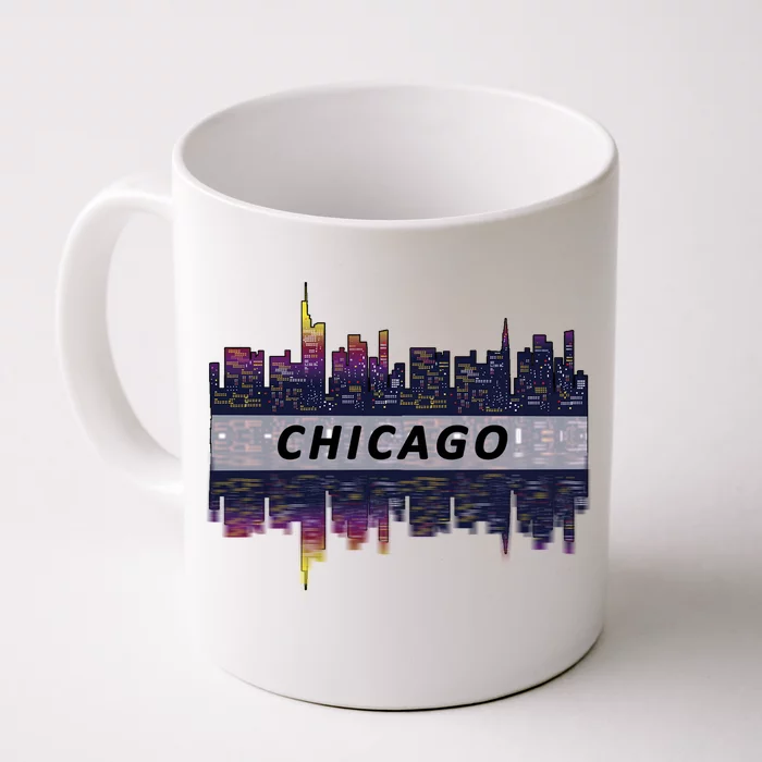 Cool Chicago Skyline Front & Back Coffee Mug