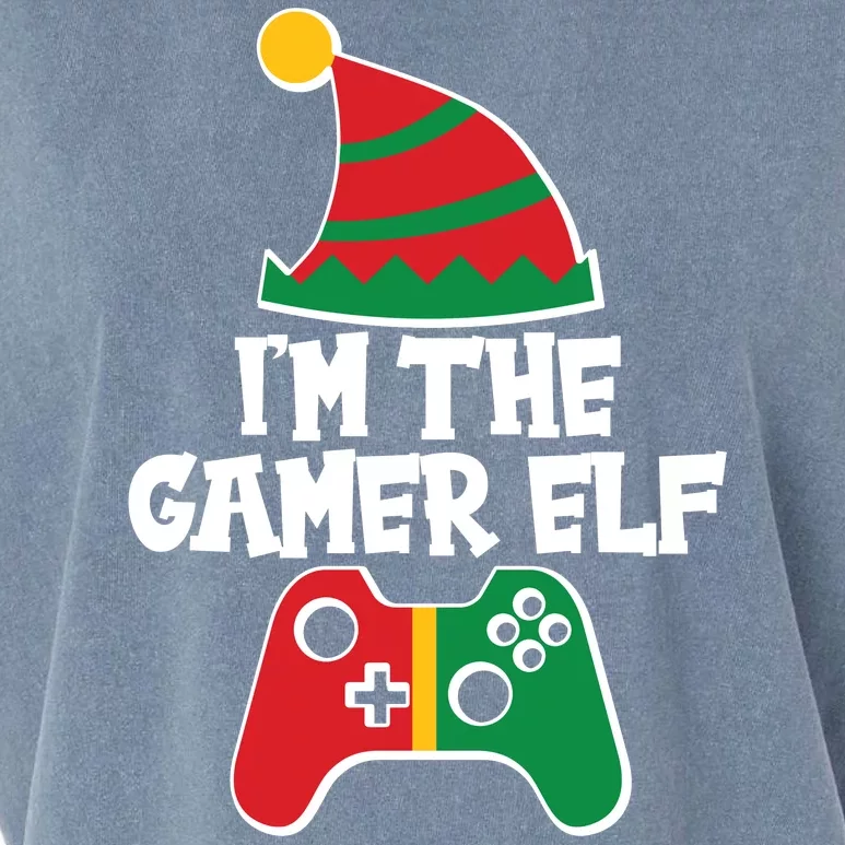 Cool Christmas I'm The Gamer Elf Garment-Dyed Women's Muscle Tee